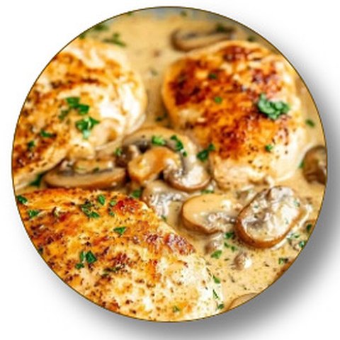 Creamy Mushroom Grilled Chicken